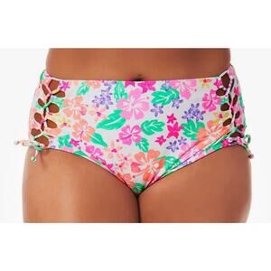 California Waves Plus Women's Bikini Bottoms (Hawaii Sunsets Multi, 2(20/22)